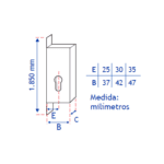 Cerradura seguridad basculante 3 puntos 4 Cerradura seguridad basculante 3 puntos